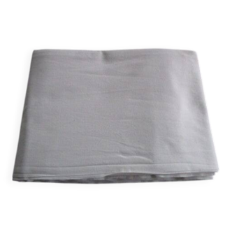 Antique cotton sheet: 300x210cm - monogrammed M.T - drawn thread embroidery