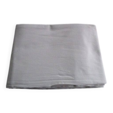 Antique cotton sheet: 300x210cm - monogrammed M.T - drawn thread embroidery