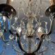 Girandole chandelier with crystal drops from the 60s and 70s