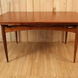 Scandinavian extendable teak table