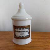 Set of 3 vintage pharmacy jars in apothecary opaline