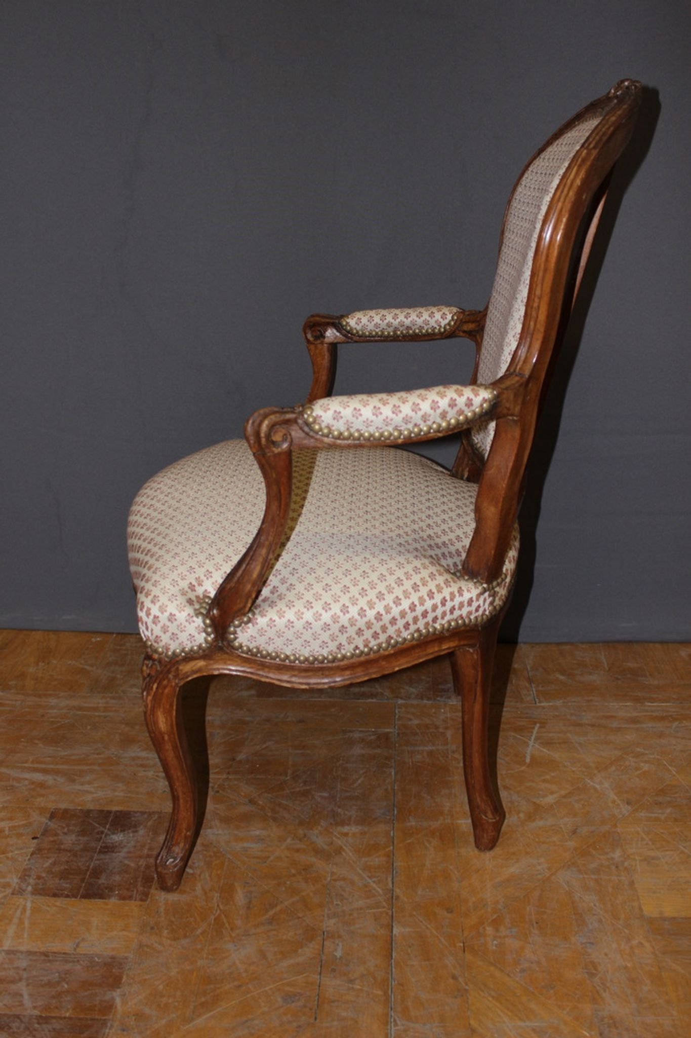 Pair of Louis XV period convertible armchairs