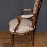 Pair of Louis XV period convertible armchairs