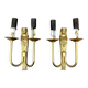 Pair of gilt brass wall lights in Empire style, Egyptian revival – 1940s-50s