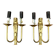 Pair of gilt brass wall lights in Empire style, Egyptian revival – 1940s-50s