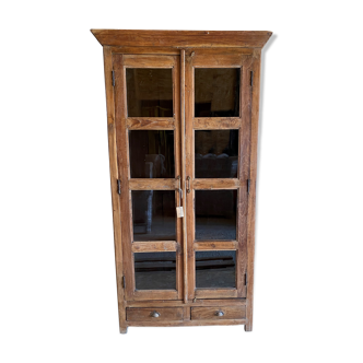 Armoire vitrée en teck ancien