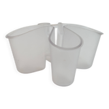 Pocket tray basket, Guzzini pen holder in transparent plastic