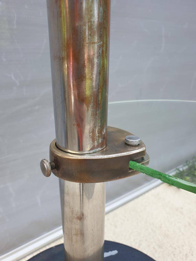 Art Deco chrome brass display 3 glass shelves