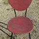 2 vintage chairs, metal and skaï