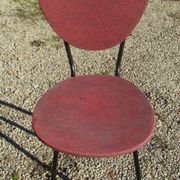 2 vintage chairs, metal and skaï