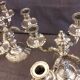 Old silver bronze chandeliers