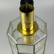 Suspension des années 60 70 Glashütte Limburg Allemagne verre et laiton Space Age