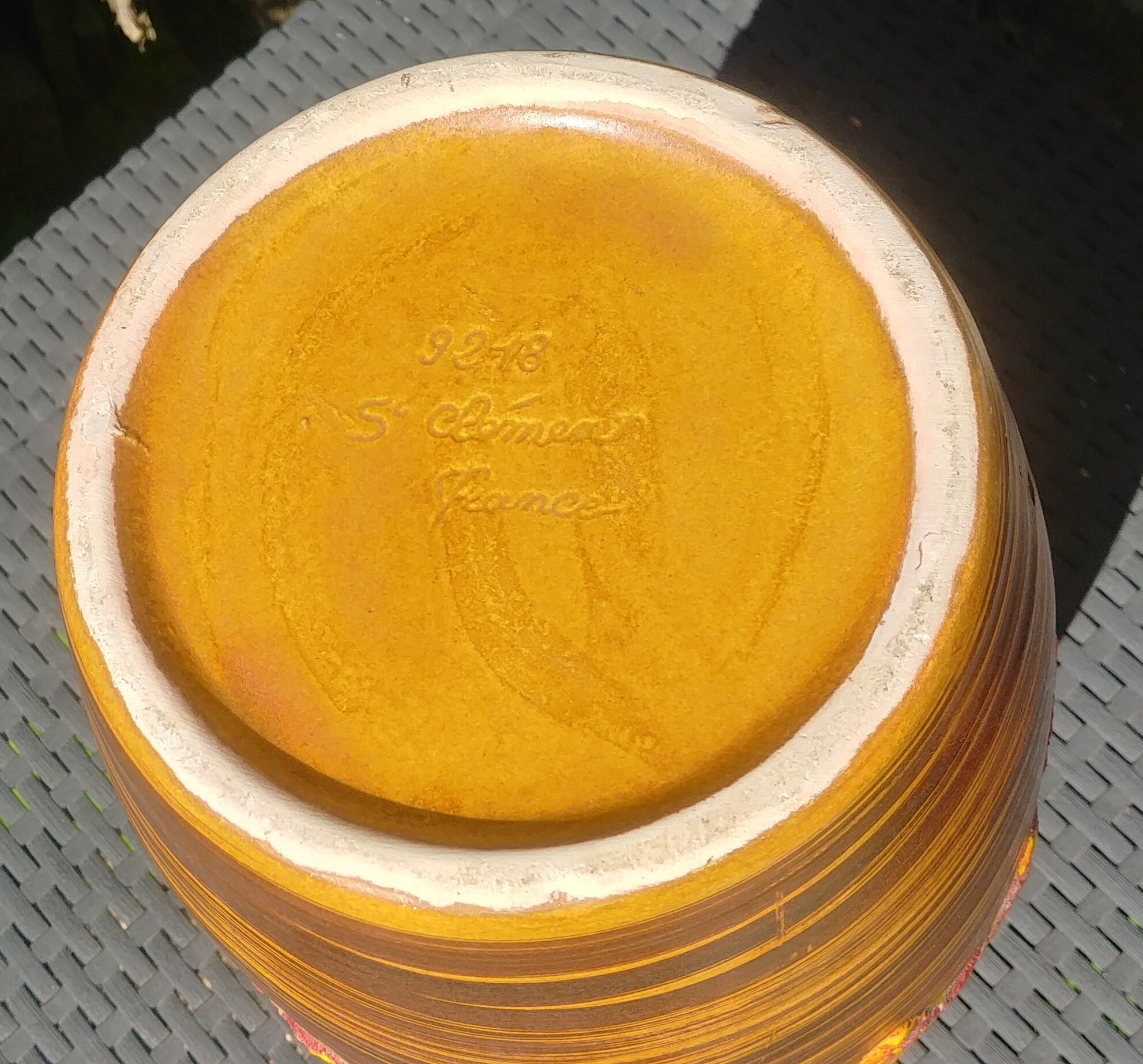 Large glazed ceramic vase Vintage Saint Clement 60s/70s
