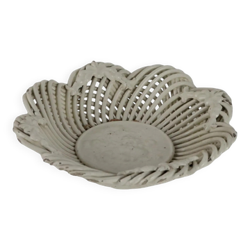 Antique ceramic basket, Veneto, 19th century