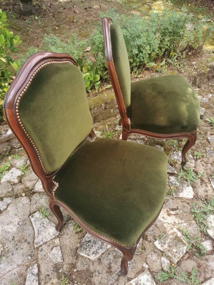 Chaise velours empire