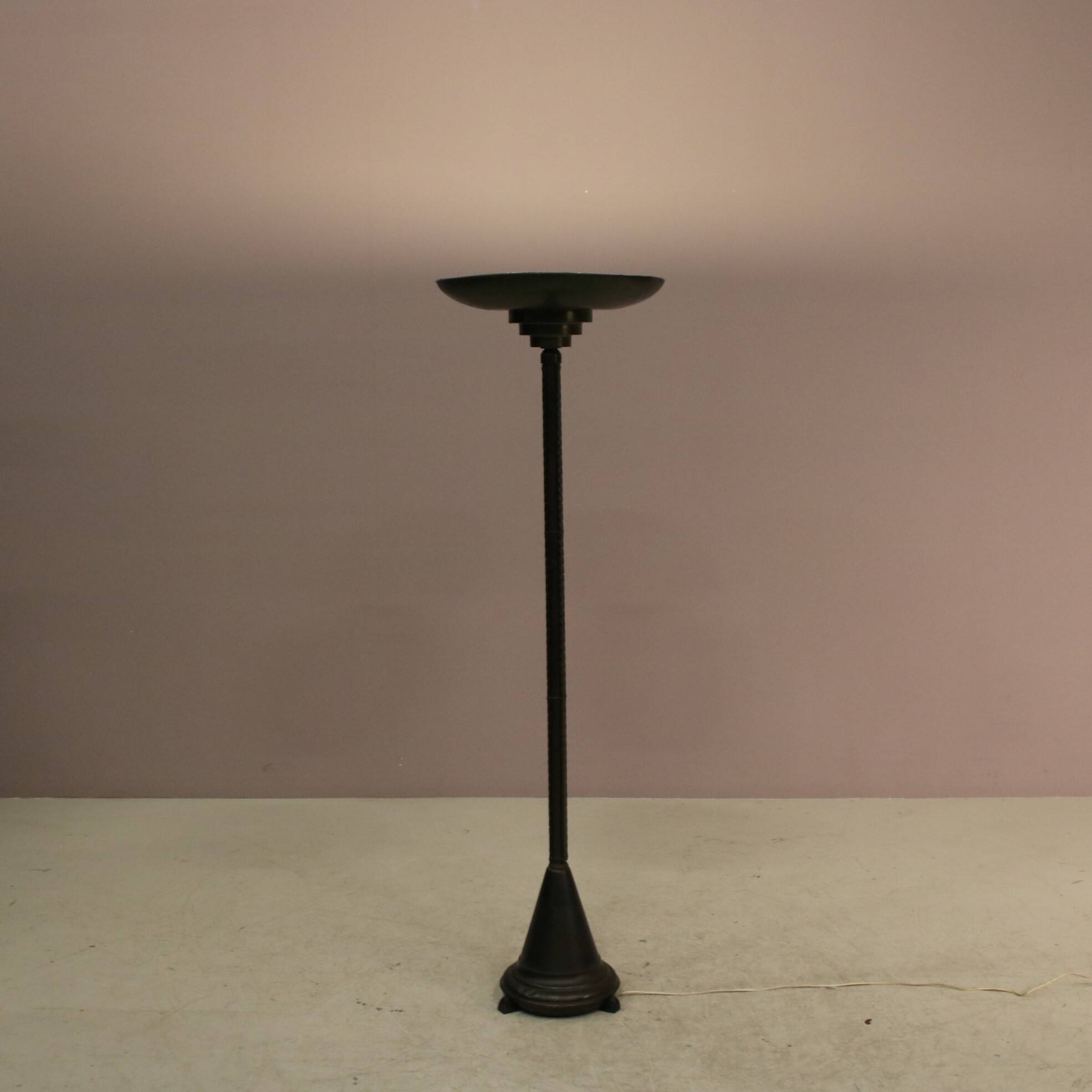 1930s Uplighter floor lamp in Amsterdamse School style, Netherlands