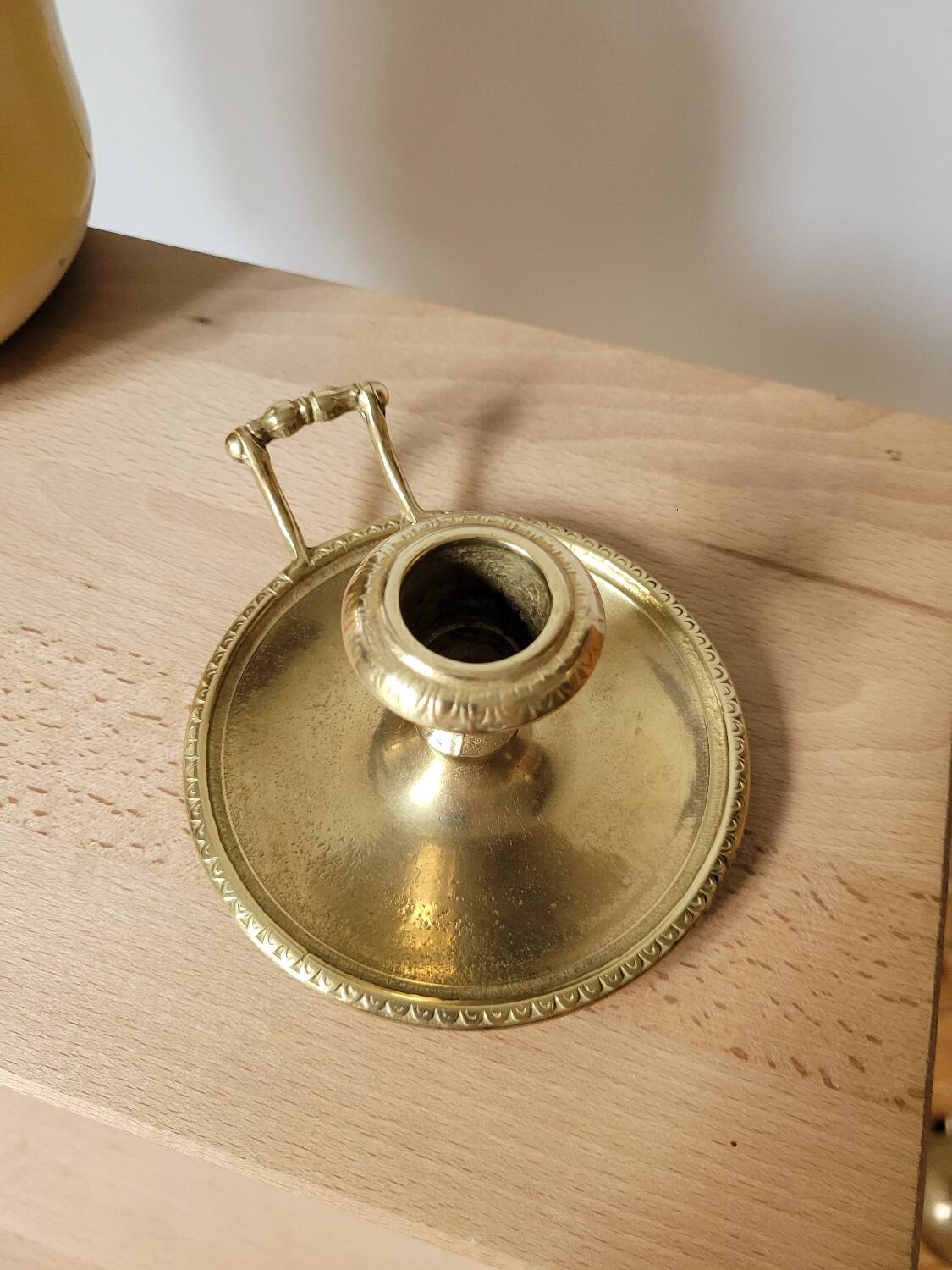 Cellar rat / brass candle holder