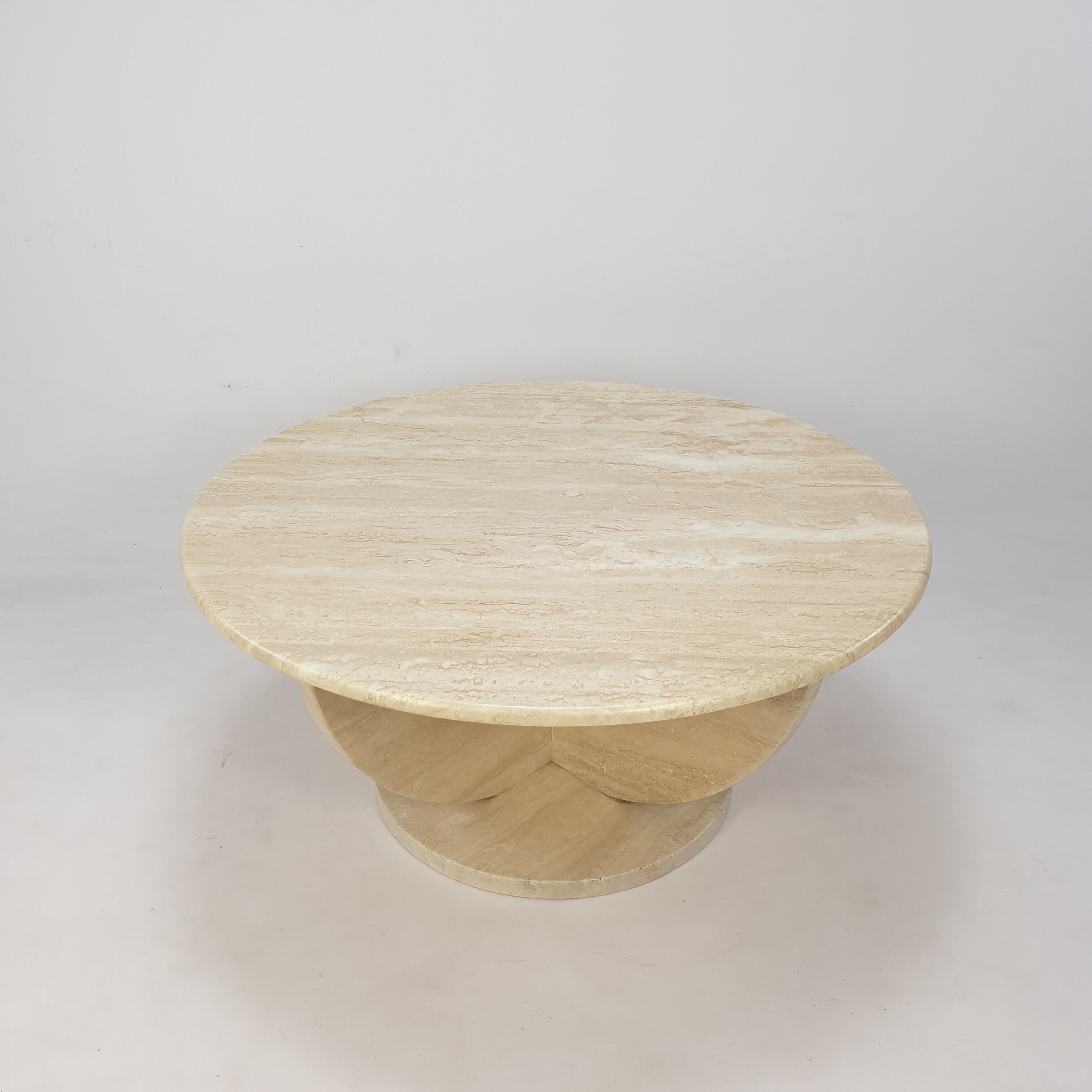 Italian travertine coffee table, 1970s
