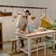 Solid wood farmhouse table