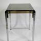 Table basse plexiglas et chrome - design 1970