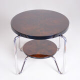 Walnut Art Deco table made in 1950s Czechia by Kovona