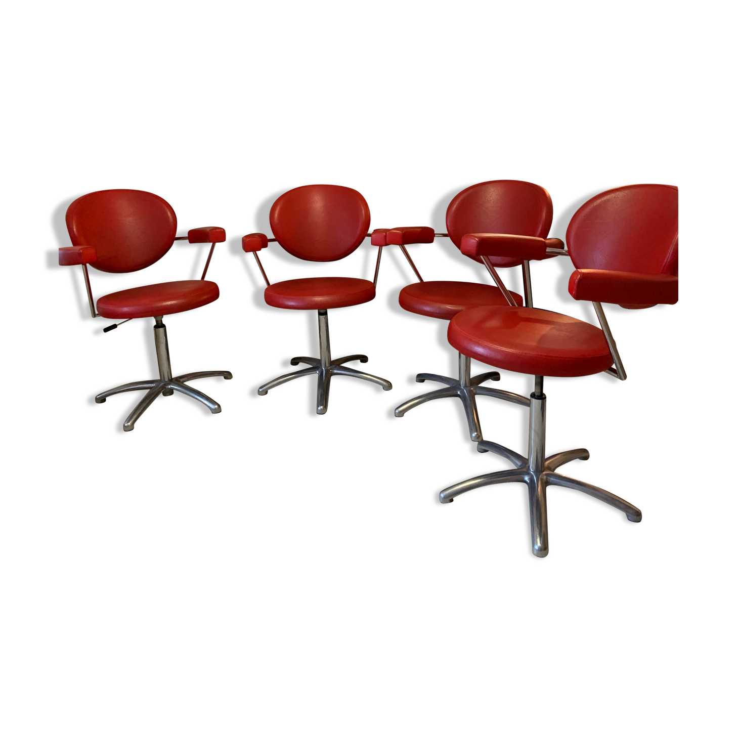 4 barber armchairs