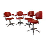 4 barber armchairs
