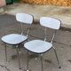 2 chaises formica beige et acier 1980