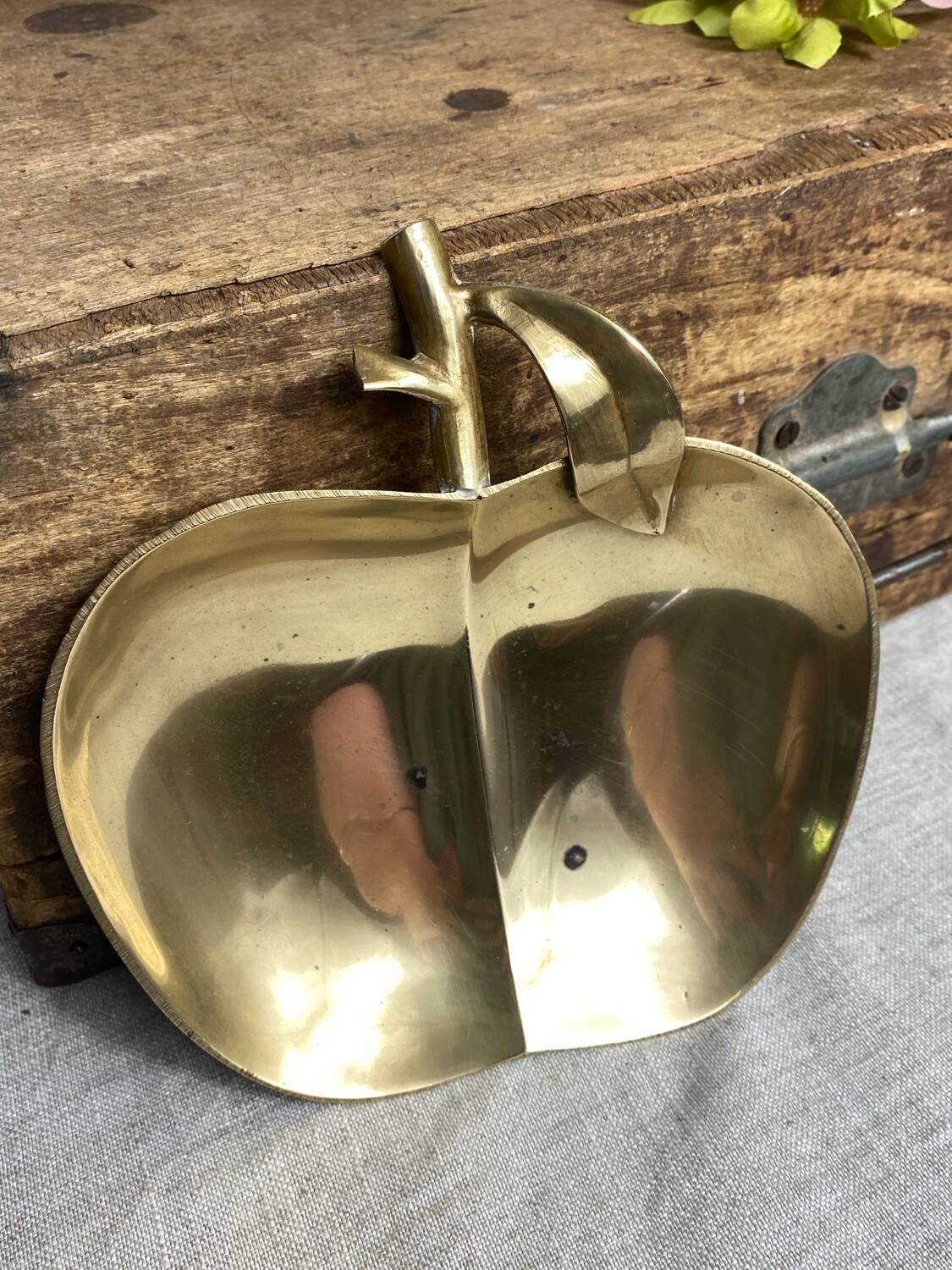 Large brass apple pocket emptier