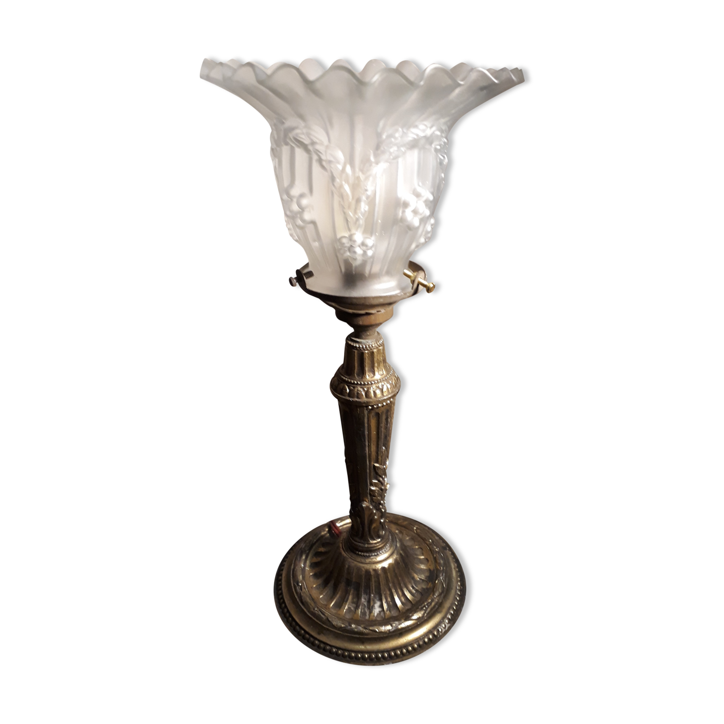art nouveau lamp 1900 has 30 tulip very pretty napoleon style, 32x12