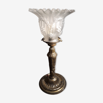 art nouveau lamp 1900 has 30 tulip very pretty napoleon style, 32x12
