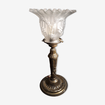 Lampe art nouveau  1900 a 30 tulipe tres jolie style napoleon  , 32x12