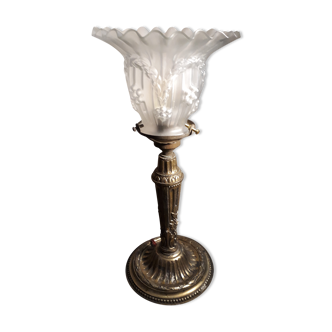 Lampe art nouveau  1900 a 30 tulipe tres jolie style napoleon  , 32x12