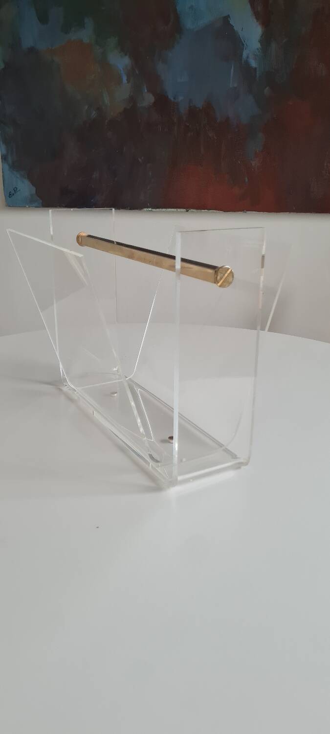 Magazine rack by David Lange for Roche Bobois 1980