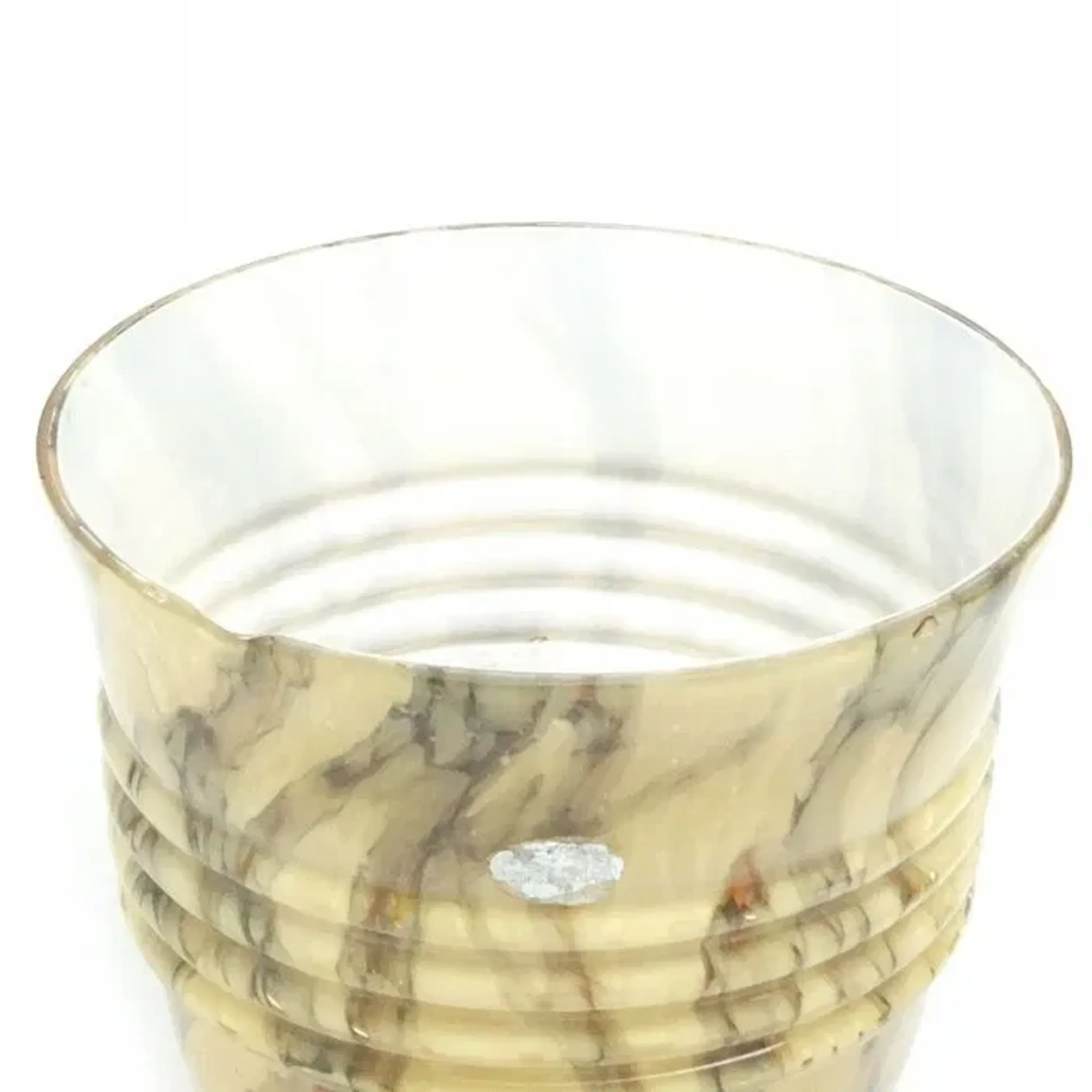 Vase en verre éclaboussé Art Déco P5T 1950