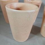 4 stoneware mugs