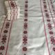 Rectangular tablecloth and its 18 towels - vintage Basque linen