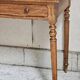 Desk, pine table, turned wooden legs, vintage, 70s