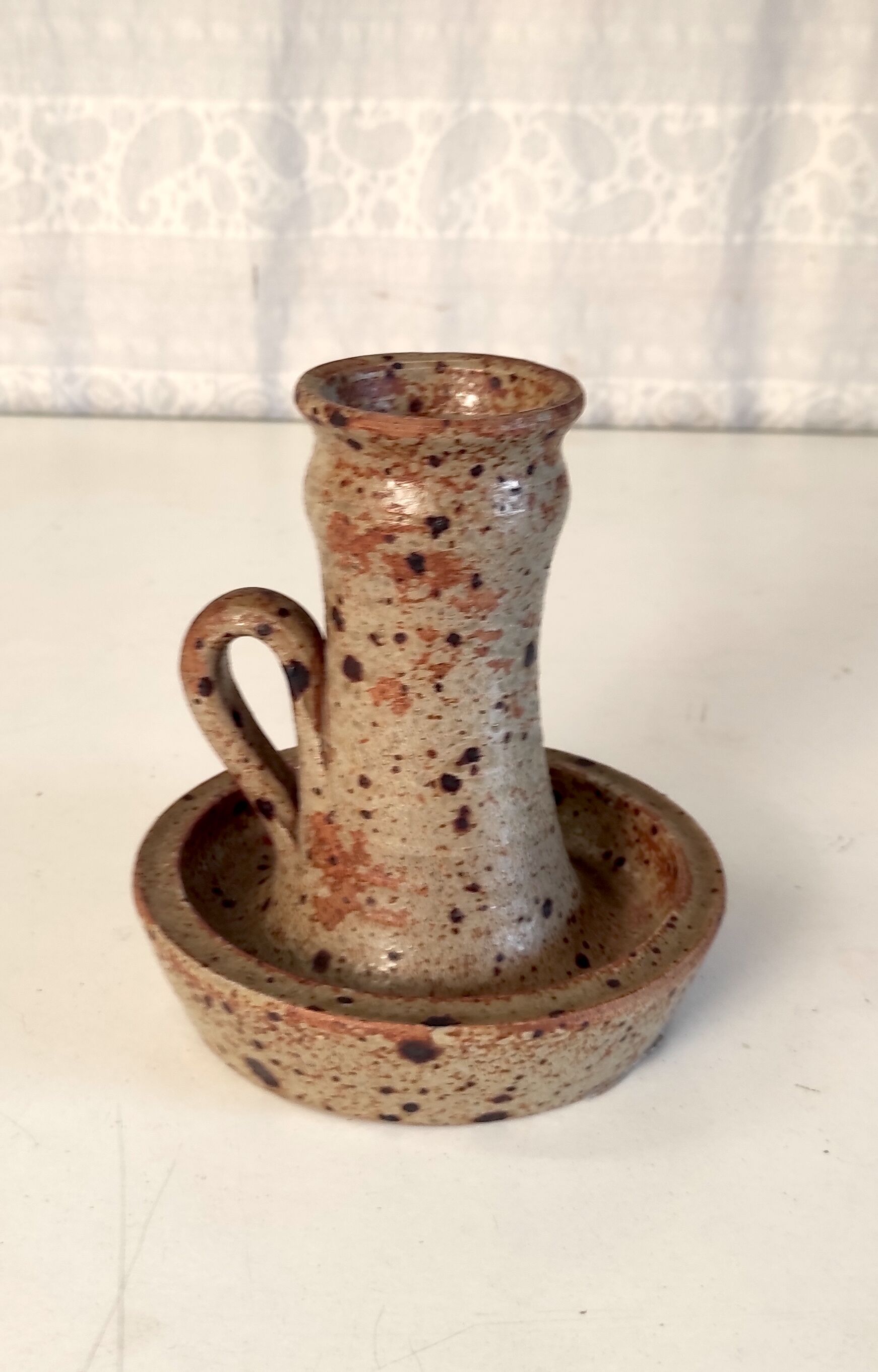 Pyrity sandstone candle holder - 60s/70s