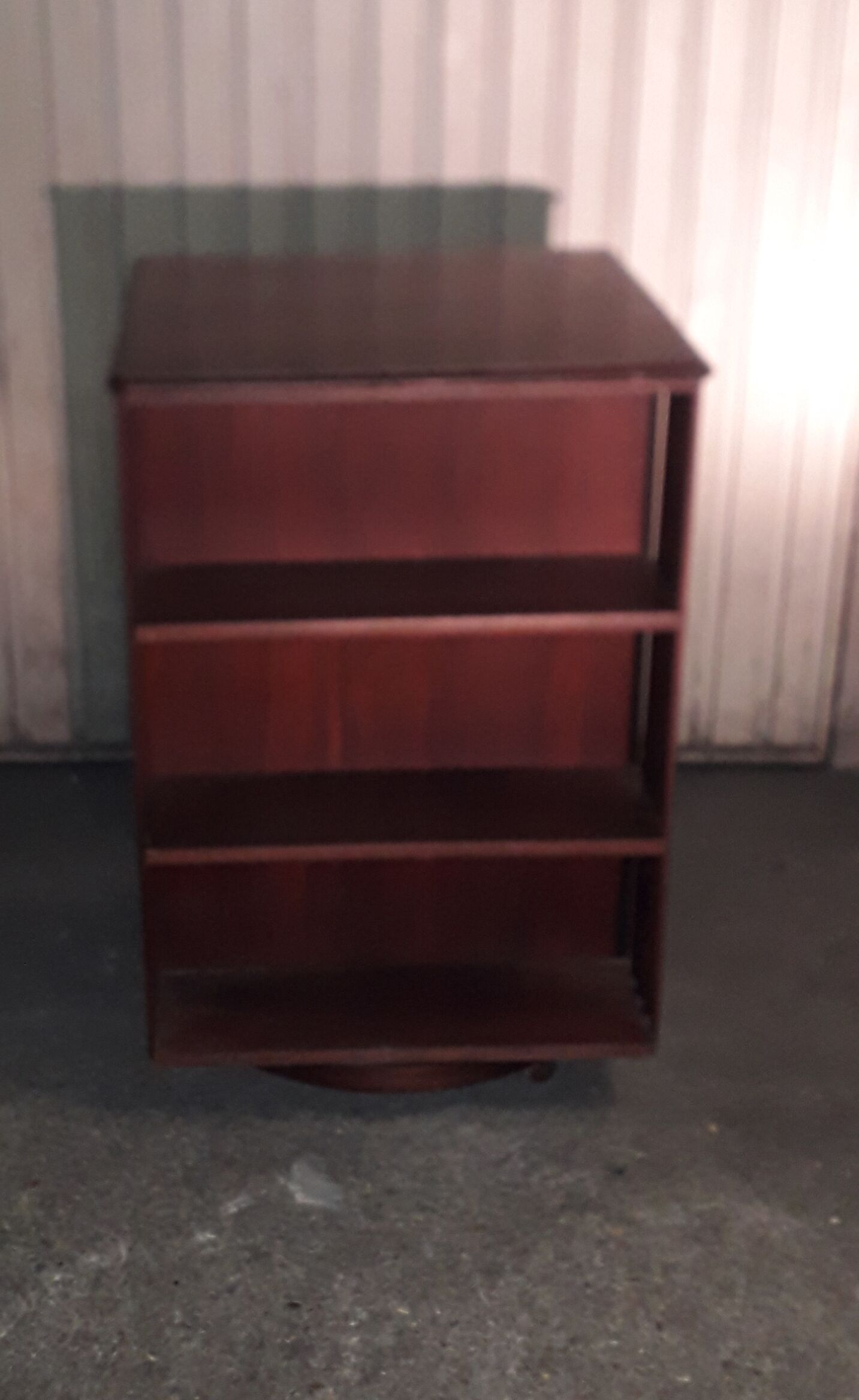 Revolving mahogany library