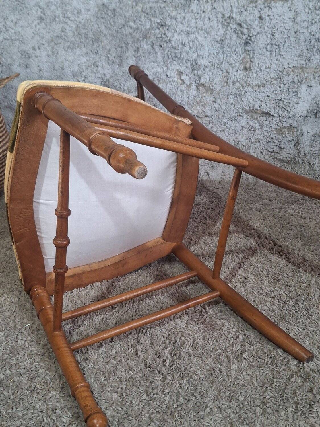 Pair of carved Louis XVI flying chairs ~ 1900 Belle Époque
