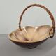 Iridescent ceramic cup or basket / signed / 50s / mid-century / vintage / xxth century
