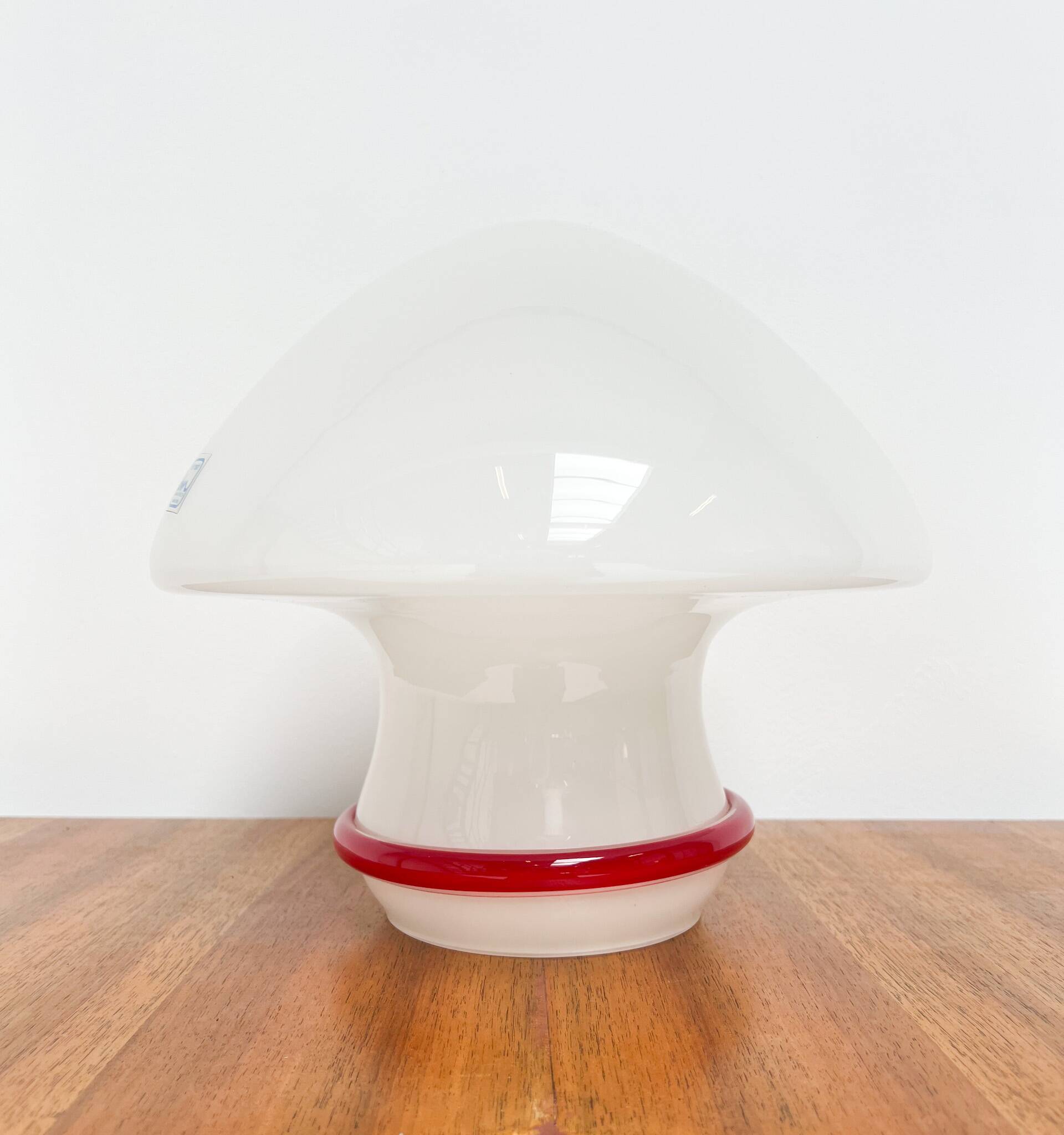 Murano glass mushroom table lamp by De Majo, 1970s