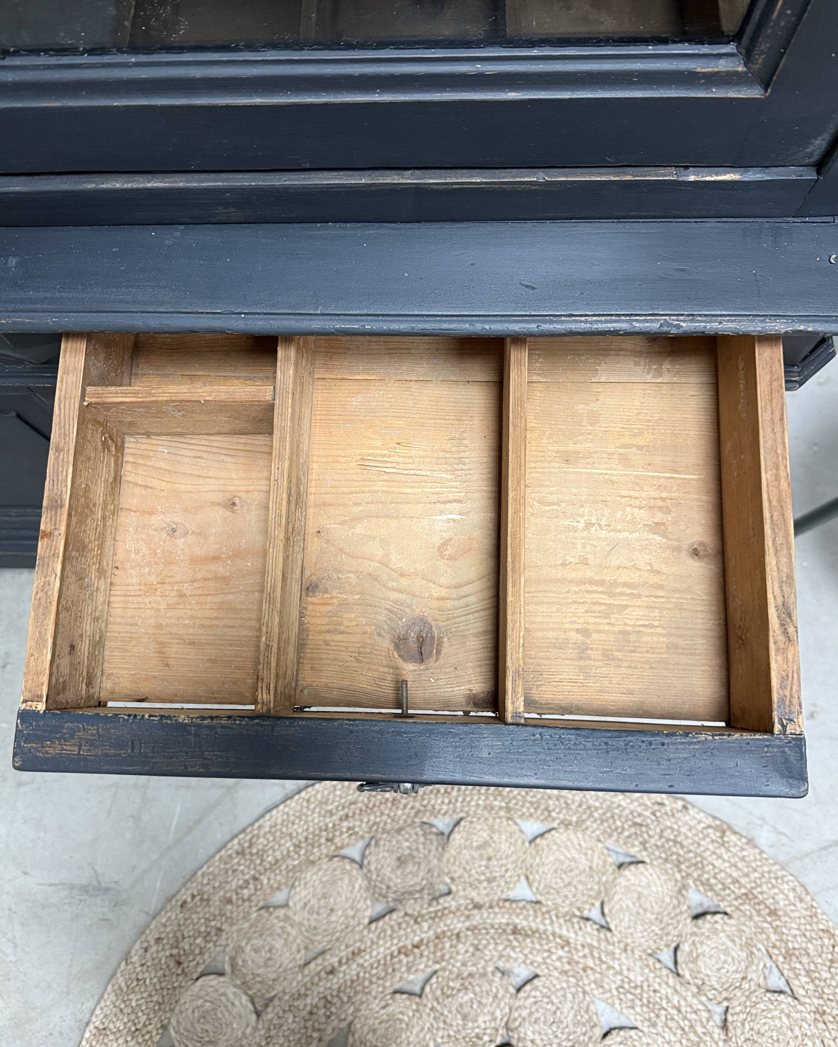 Louis-Philippe style black patina sideboard (restored)