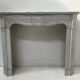Louis XV style fireplace Model Pompadour White Carrara marble 20th century