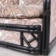 Sofa vintage en bambou 2 places avec tissu en velours floral, années 1970.