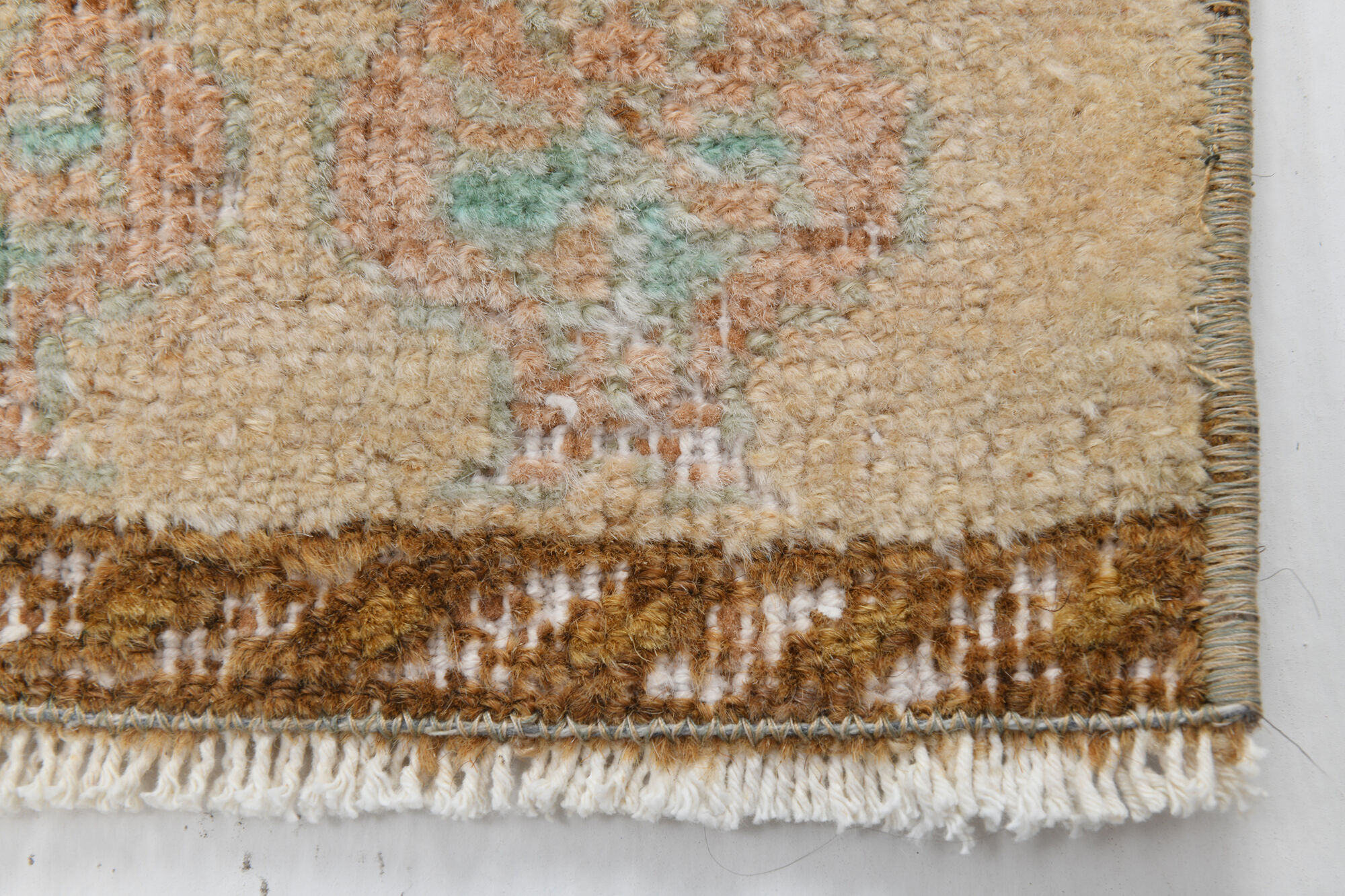 2x3 floral turkish vintage rug,2x3 doormat,95x45 cm,3.1x1.6 ft