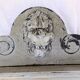 Ancient small wooden fronton carved shabby gustavian patina
