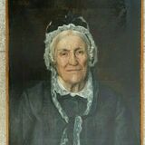 Huile sur toile xix portrait de femme p.sallé