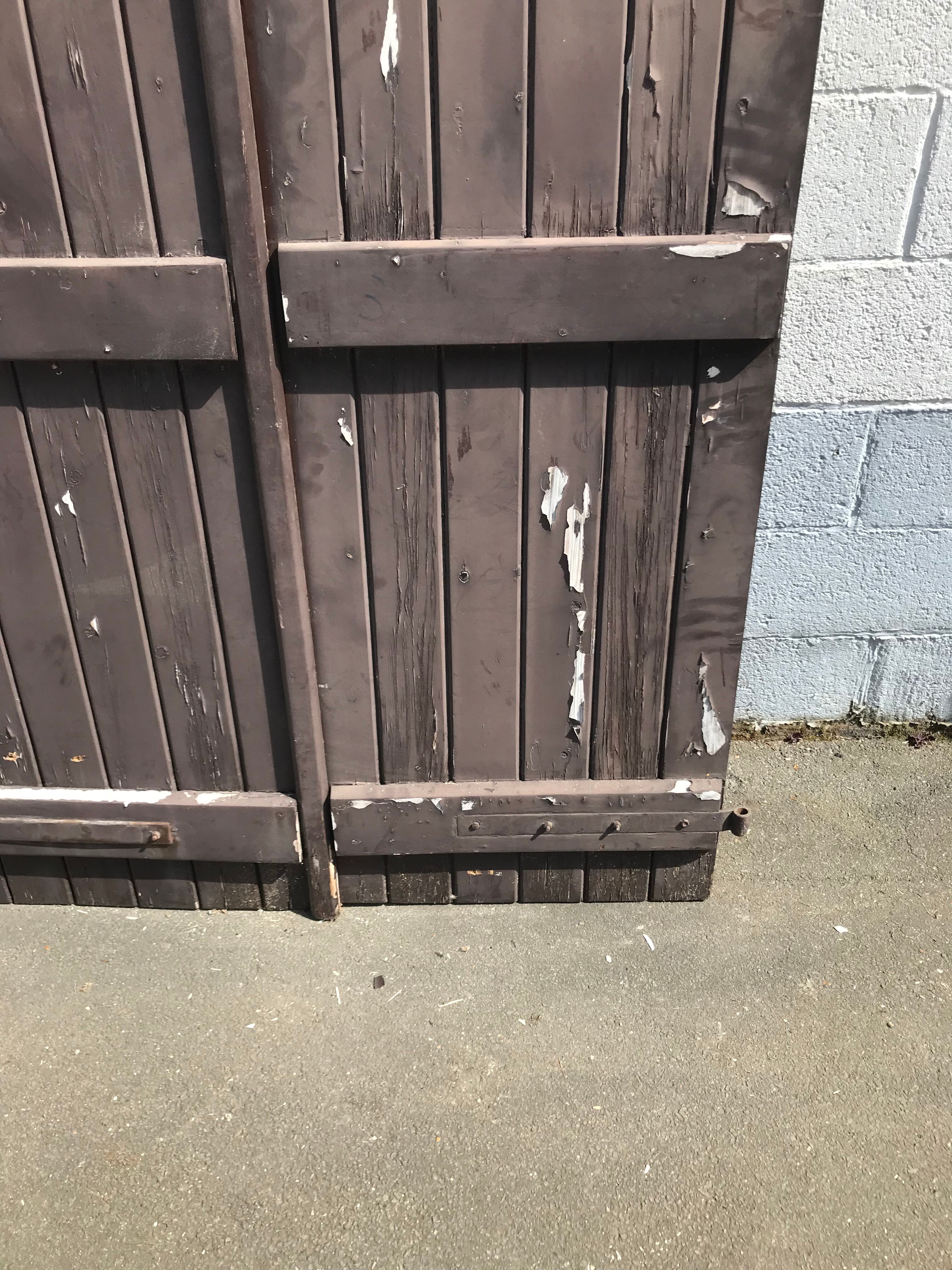 Pair of old shutters